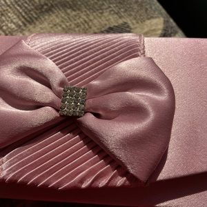 Pretty pink clutch purse